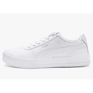 PUMA Women's Carina L Sneaker Solid White Leather 370325-02 Size 9